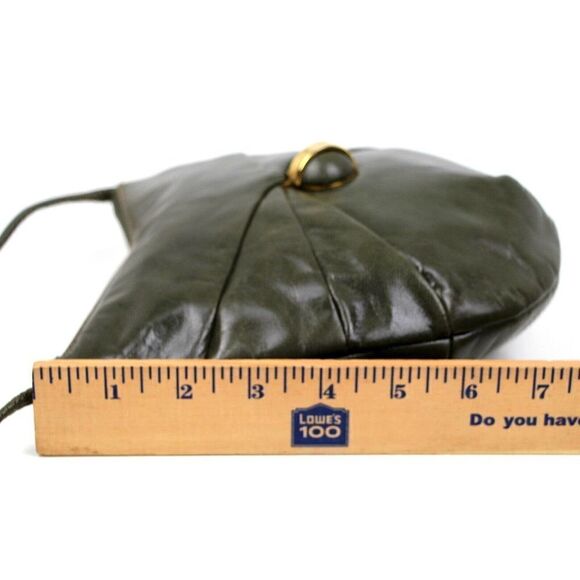 RODO ITALY OLIVE GREEN GENUINE LEATHER CROSSBODY SHOULDER BAG HANDBAG PURSE - Picture 9 of 12